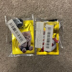 2 Car Air Fresheners Cat and Snowman designs